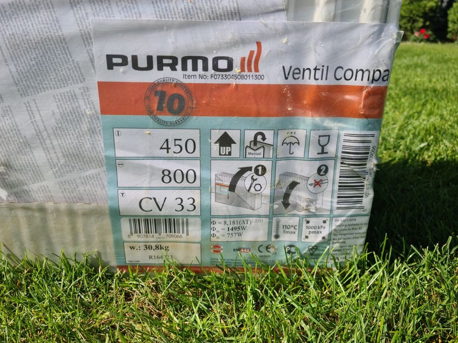 Grzejnik Purmo CV 33 450x800 dolne zasilanie