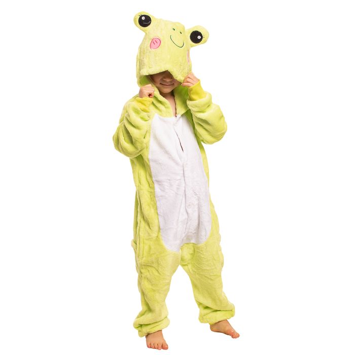 Kigurumi piżama dziecięca żaba - miękka - 125-135cm zielona
