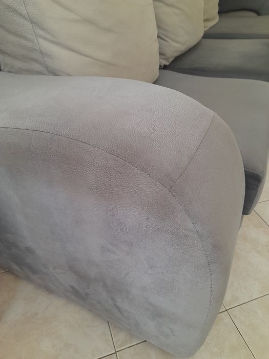 Sofá Chaise Longue Cinza Moderno | Totalmente Lavável e Desmontável