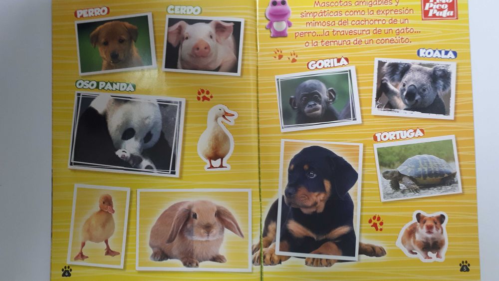 Caderneta de cromos pelo, pico, pata - Completa