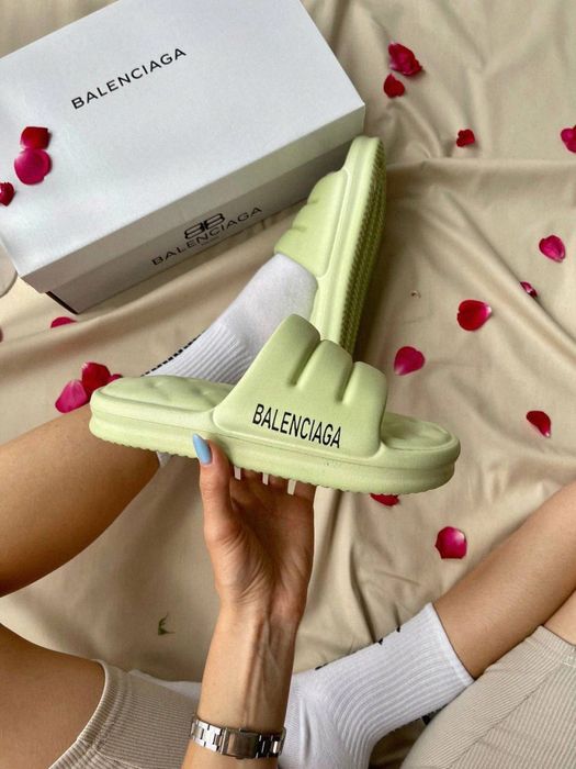 Balenciaga Puffy Slides ‘Blue’, жіночі шльопки