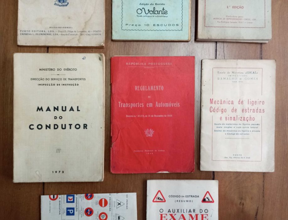 Antigos livros de Legislação Rodoviária Portuguesa