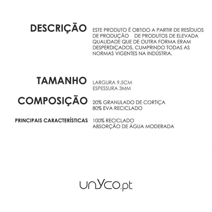 Base para copos de cortiça reciclada quadrada Cork Color Unyco Pack25