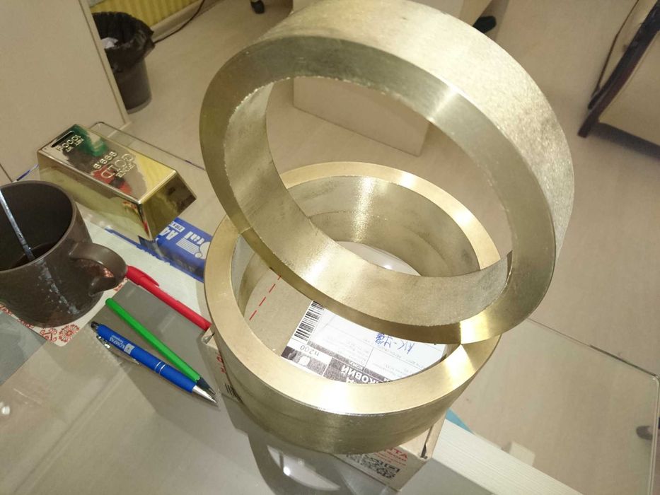 Втулка бронзова, бронза круг, плоска заготовка,(БрОЦС555,БрАЖ9-4,БрОФ)