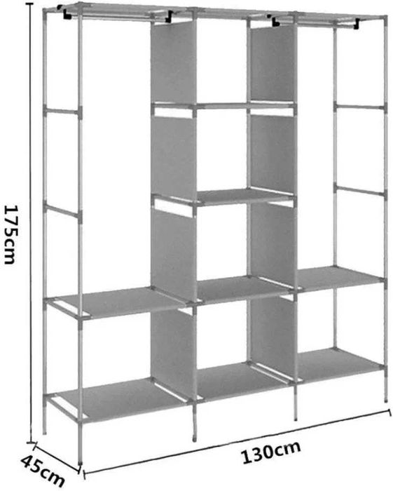Складной тканевой шкаф 3-секции Storage Wardrobe органайзер гардероб