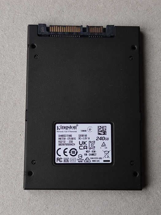 SSD 240 ГБ_Kingston SSD A400 240GB_Швидкісний накопичувач_В ідеалі.