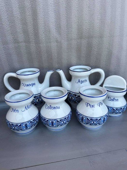 Conjunto de 6 frascos de especiarias SPAL "Célia" (Porcelana Vintage)