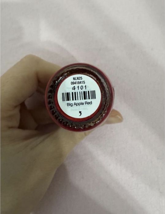 Лак для нігтів opi nail lacquer,  big apple red 15 мл