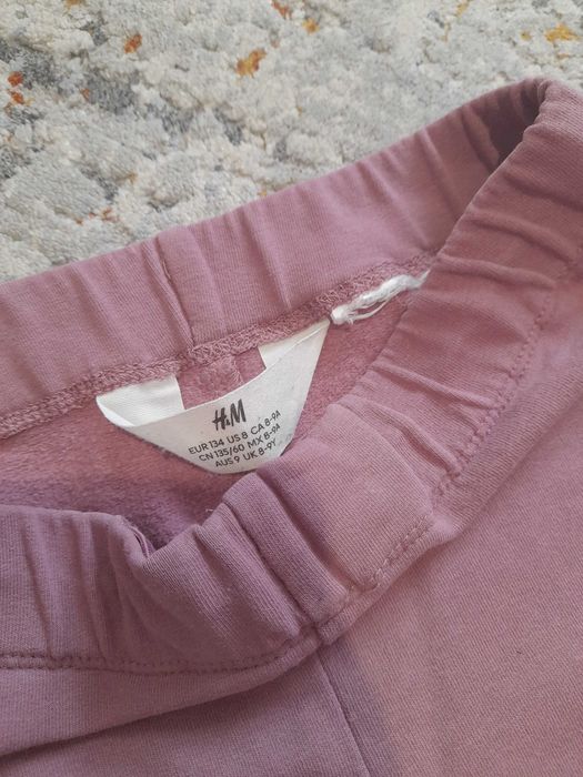 H&M serca serduszka getry legginsy fioletowe 134