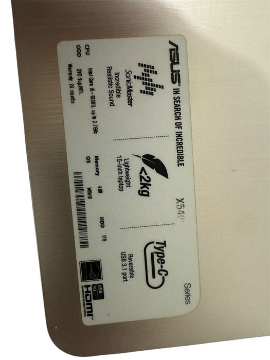 Laptop Asus X540L i5 dysk ssd