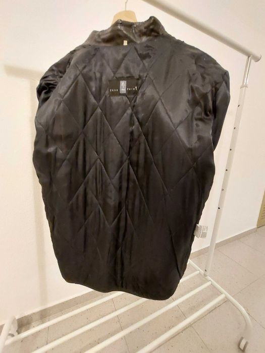 Casaco de cabedal Preto