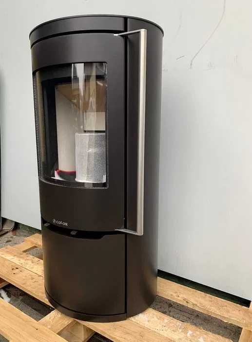 Color Si_7 Nowoczesny stylowy piec kominek okrągła szyba DOP MONTAŻ