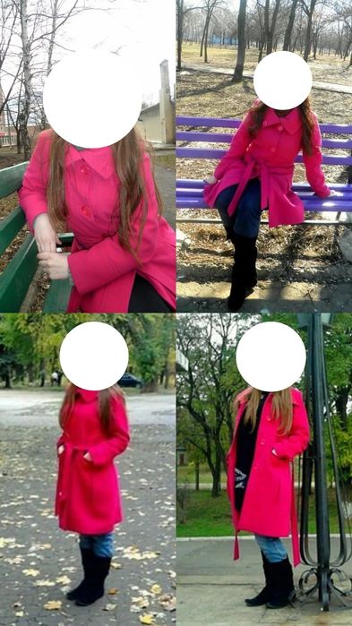 Пальто фуксия Almatti, б/у