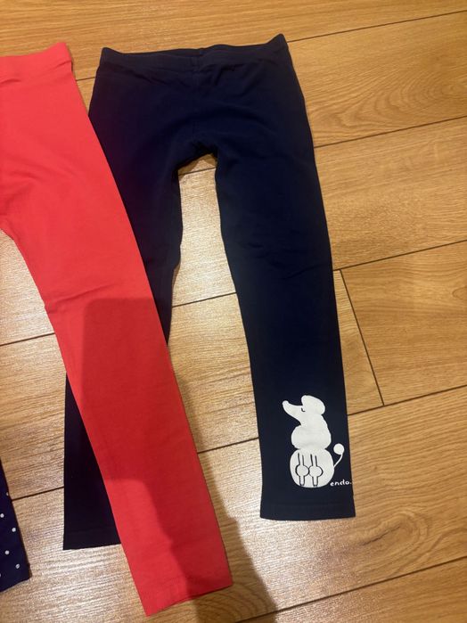 Zestaw 3 par spodni legginsy 128