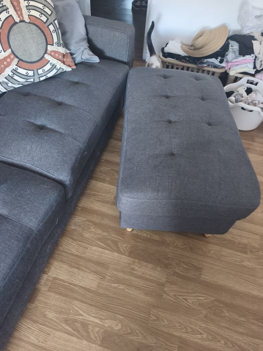 Sofá cama com puff