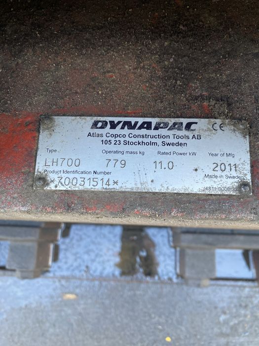 Виброплита 700 кг Atlas Copco 2012 Hatz