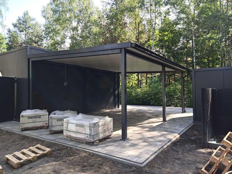 Garaż ocieplany z płyty pir wiata budynek gospodarczy magazyn hala