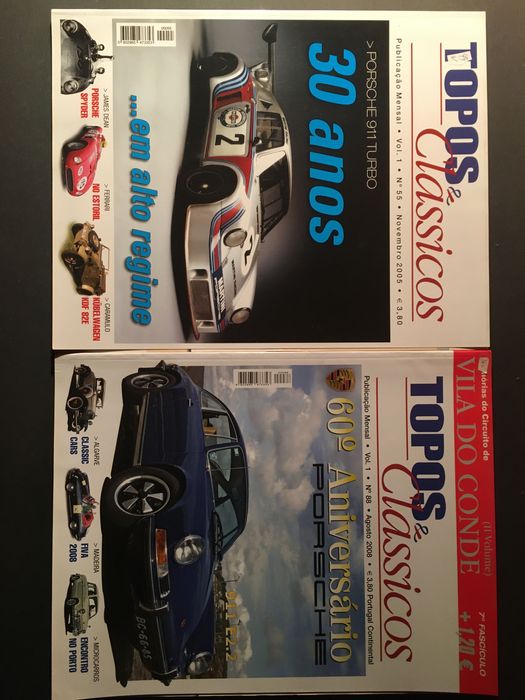 PORSCHE - 9 revistas de diferentes editores sobre o tema