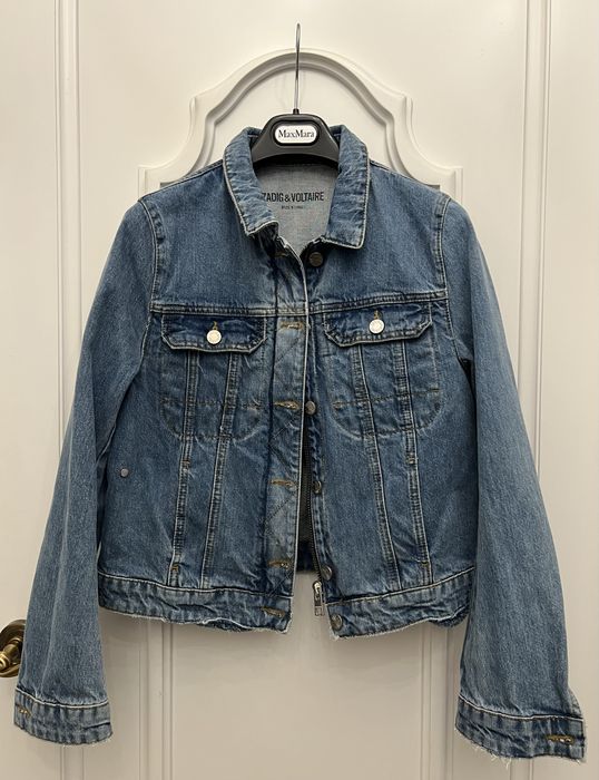ZADIG & VOLTAIRE piękna bluza jeansowa na zamek