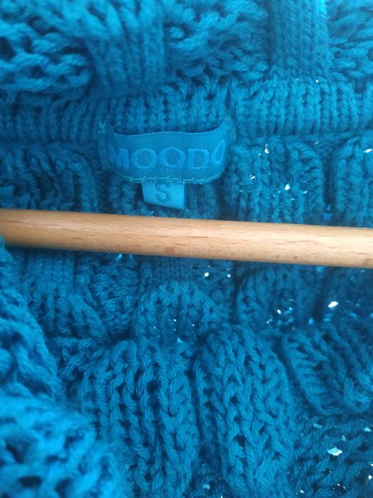 Sweter golf sukienka 36/S tunika zieleń