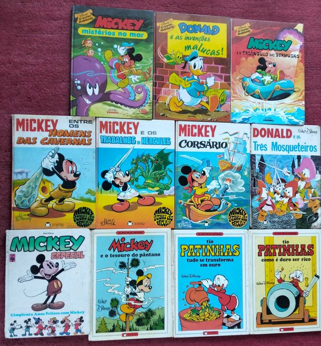 BD Donald, Mickey e Pateta: Editoras Edinter, Abril, etc.