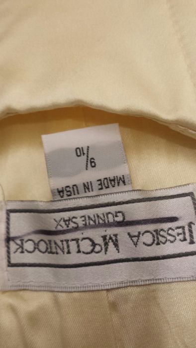 Sukienka długa ecru kremowa tiul atłas ślub bal suknia M 38 S 36 WOW