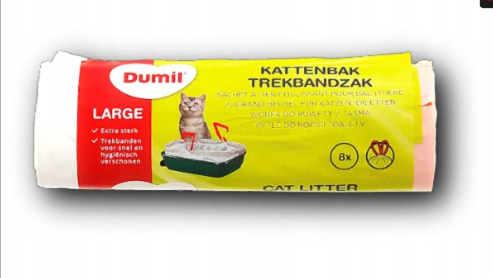 worki do kuwety mocne z taśmą wytrzymałe 40 szt XL