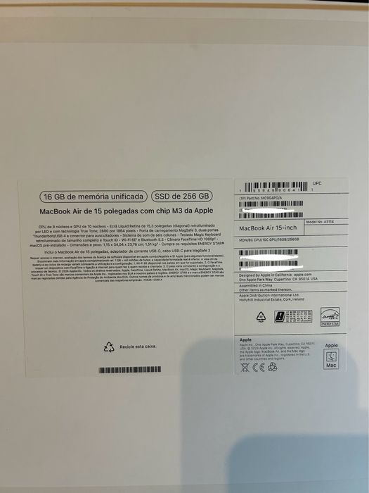 Apple MacBook Air 15” M3 (2024) — 16GB RAM / 256GB SSD