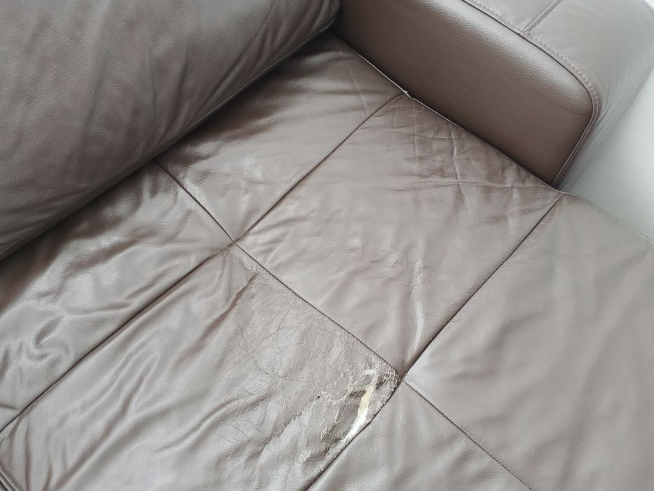 Narożnik skórzany z funkcją spania