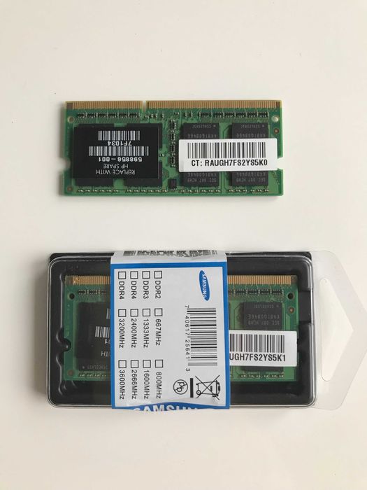 Pamięć do laptopa RAM Samsung DDR3 1066MHz 2x2GB