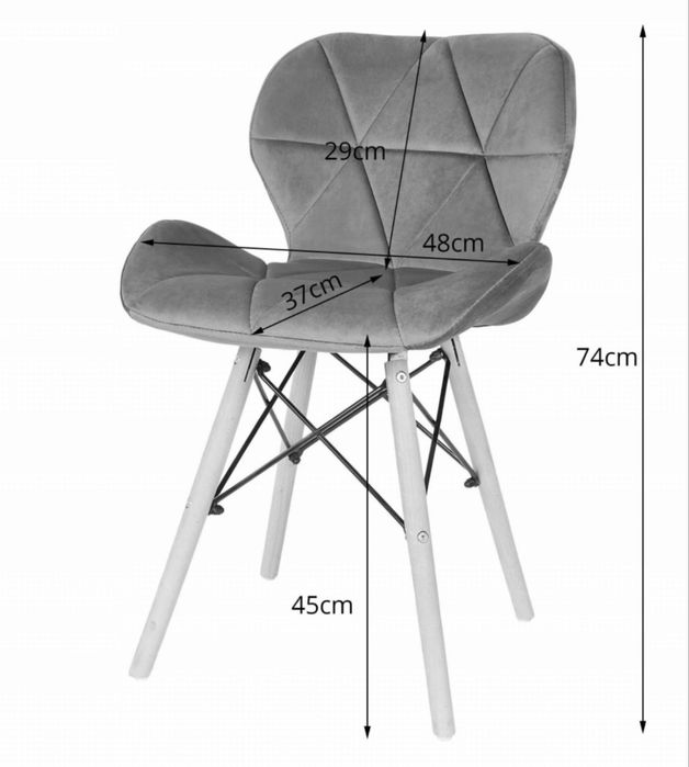 Zestaw stół okrągły TODI 80 czarny + 4 krzesła LAGO szare