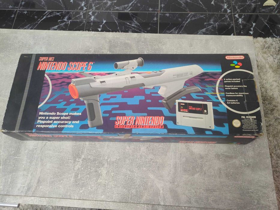 Pack Completo Super Nintendo (SNES) 1993 CIB + Super Scope Boxed + Extras Raros (Coleção)