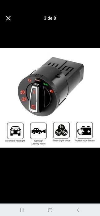 Comutador luzes automático vw