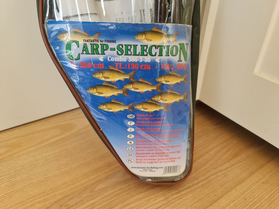 Conjunto de pesca para carpas Carp-Selection 360cm. cana/carreto/mala