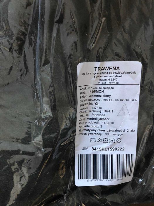 Bluza wojskowa ocieplająca ocieplacz wzór 546/MON rozmiar XL