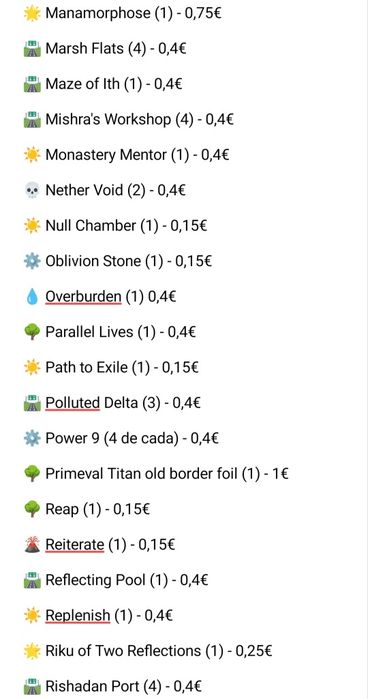Cartas Magic Proxy(Power9, Dual, Fetch, etc)