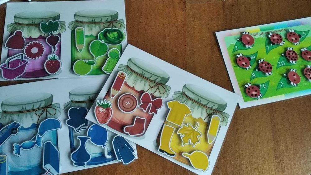 Лепбук ігри на липучках Монтессорі 17 ігор