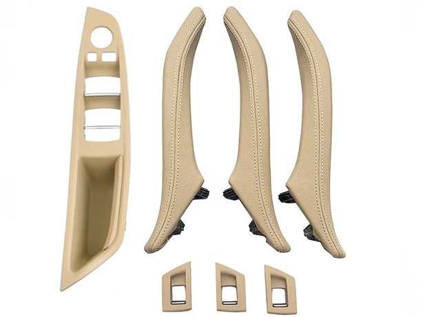 KIT Puxadores Pegas Interiores Pegas Portas BMW F10 F11 F18 (Pele) (NOVO)