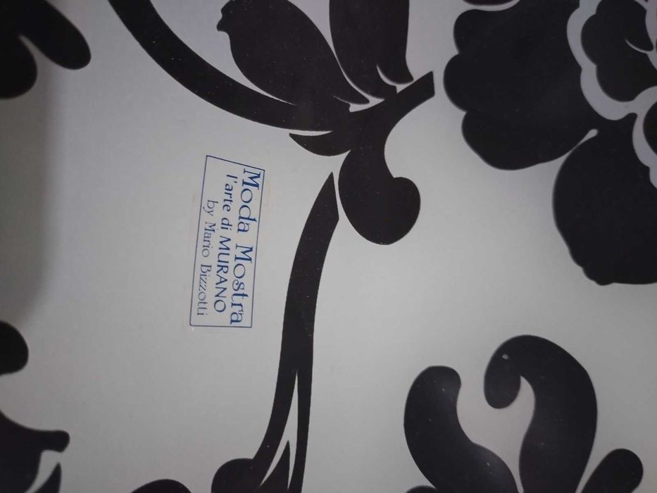 Ваза тарелка "Мода Мостра" Муранское стекло. Италия. Тортовница