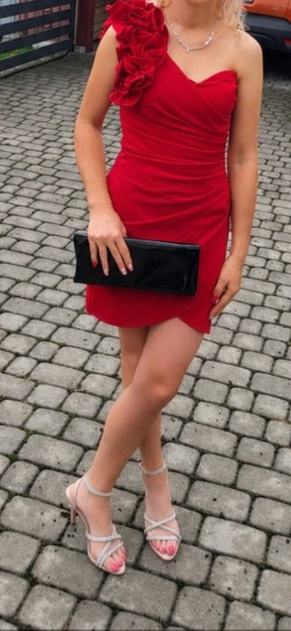 Czerwona sukienka XS