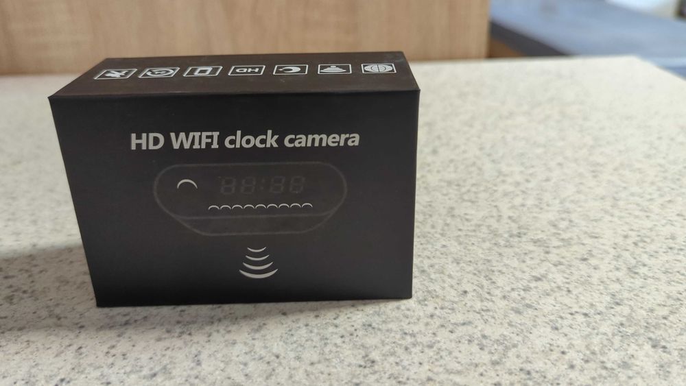 Ukryta kamera szpiegowska w zegarze - szpiegowski zegar z kamerą WiFi HD, NOWY