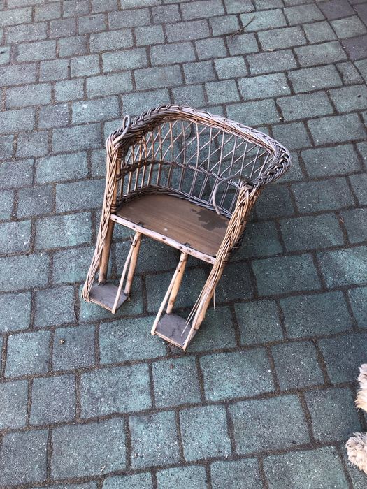 Koszyk /fotelik wiklinowy na rower dla dziecka