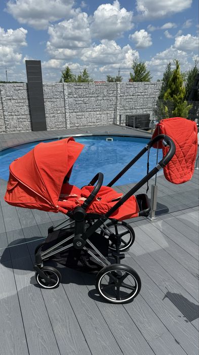 Cybex Priam 2 в 1 +зимовий конверт у подарунок, колір autumn gold, дуже гарний стан