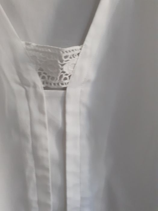 Biała bluzka damska, rękaw 3/4