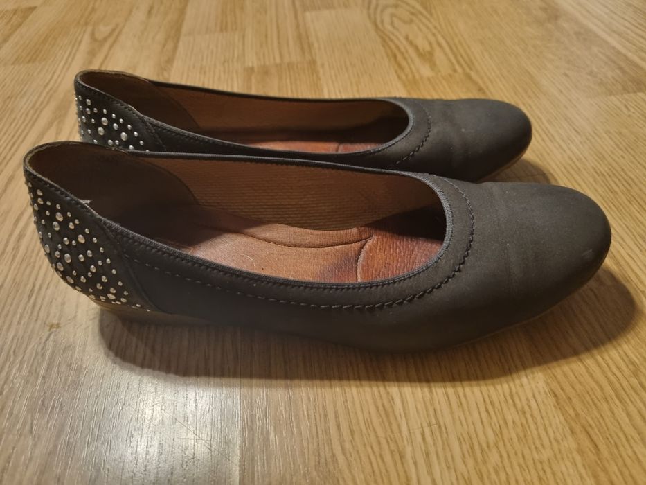 Luftpolster buty damskie 39 baleriny półbuty granatowe szare