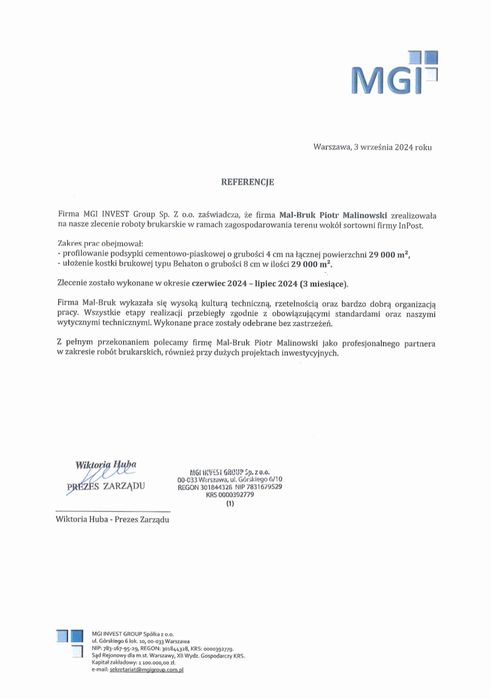 Maszynowe Układanie Kostki Brukowej / System 3D / Cala Polska