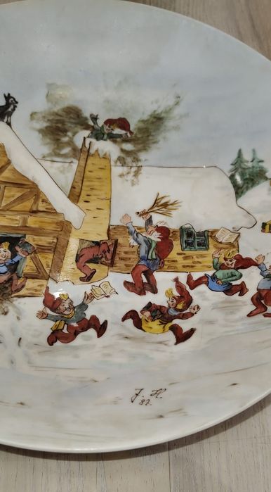 Talerz kolekcjonerski - krasnale