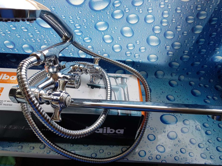 Смеситель змiшувач для ванной Haiba Zeus 140 EURO Латунь 100%