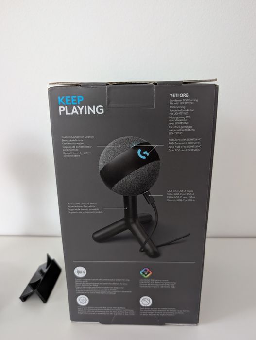 Mikrofon Logitech Yeti Orb + uchwyt do monitora