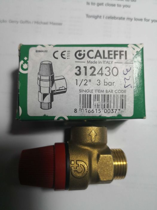 Válvula de segurança de esquentador a gás